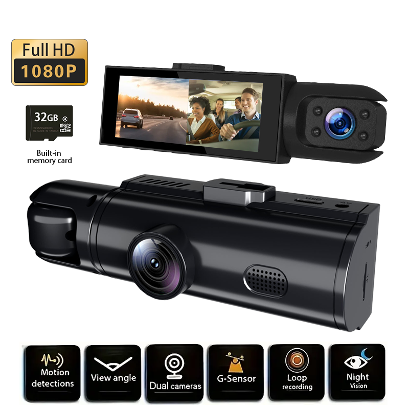 Dash Cam 3 Channel 1080P - Mini Dash Cam a Tre Stili: