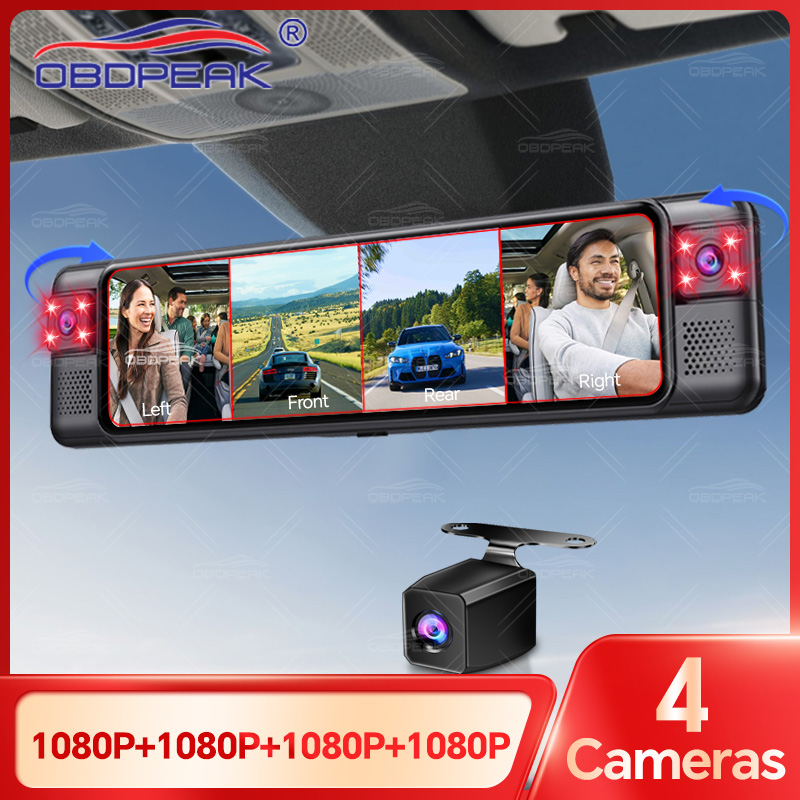 Dash Cam Night Vision Infrared - OBDPEAK D75 4CH 11