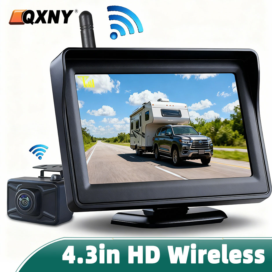 Dash Cam With Parking Monitor - HD Wireless 4.3 