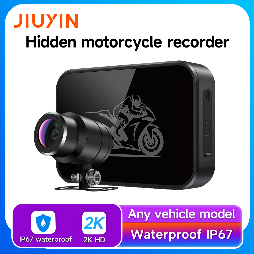 Dash Cam 2K Dual Lens - JIUYIN Videocamera per Moto DVR Singolo