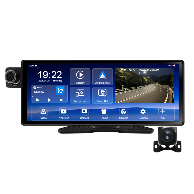 Dual Dash Cam With Gps Wifi - Carplay Android WIFI da 10,25 pollici,