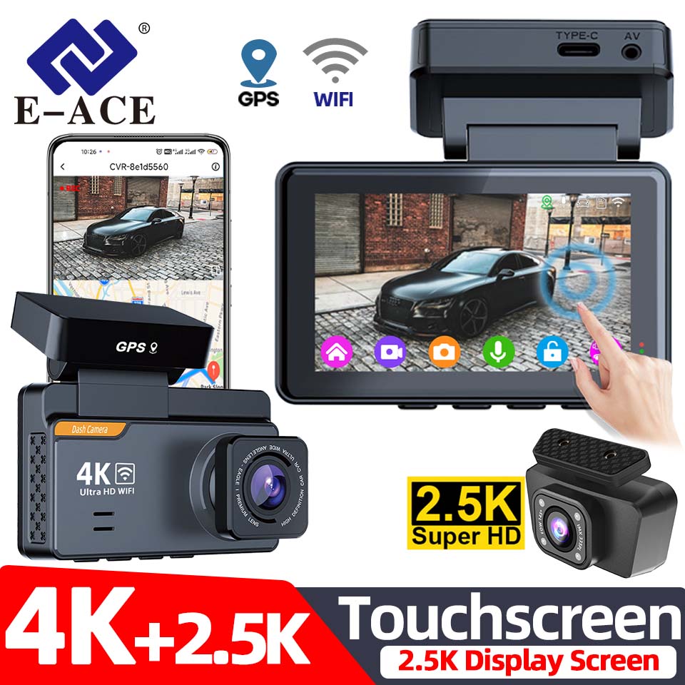 Dash Cam 4K Sony Starvis - Dash Cam E-ACE 4K con Schermo