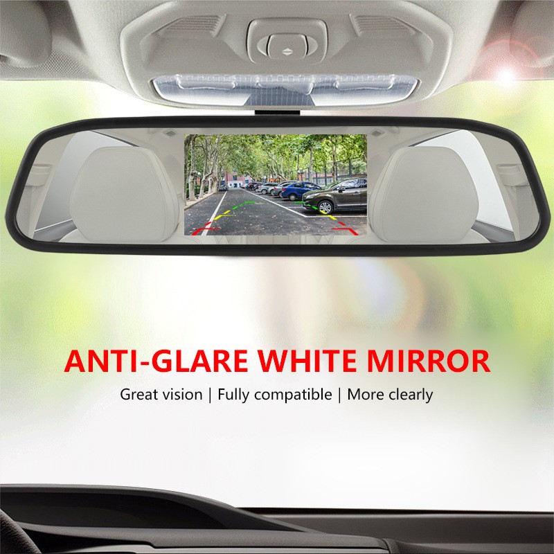 Dash Cam Mirror Backup Camera - Specchietto retrovisore per auto da 4,3