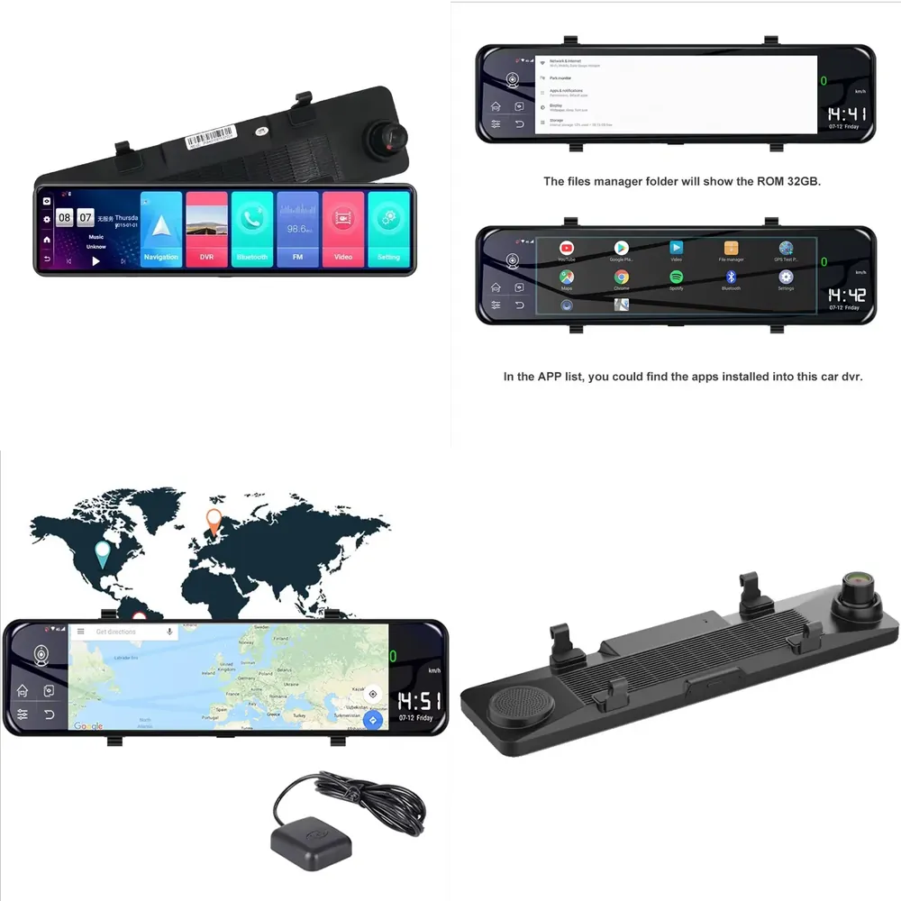 Dash Cam Rear View Mirror 12 Inch - Specchietto Retrovisore DVR per Auto da