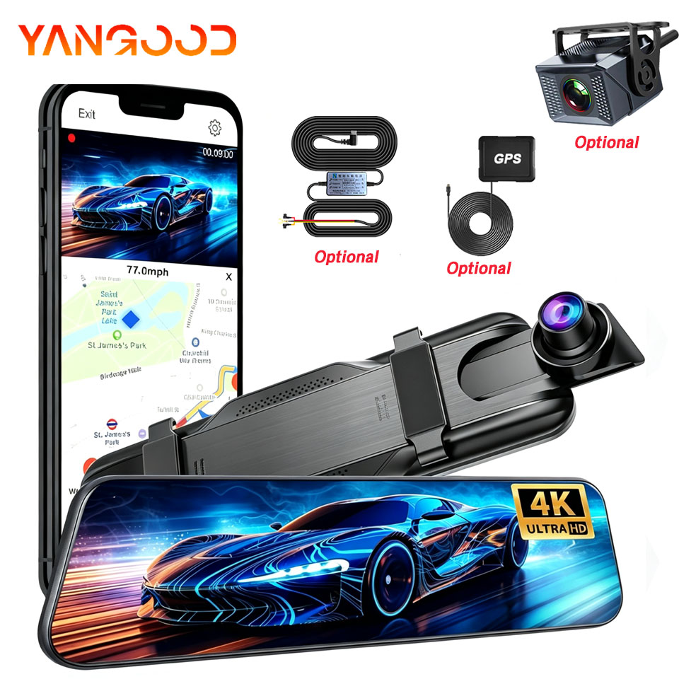 Dash Cam 4K Sony Starvis - Specchietto Retrovisore con Schermo Touch 4K+2.5K,
