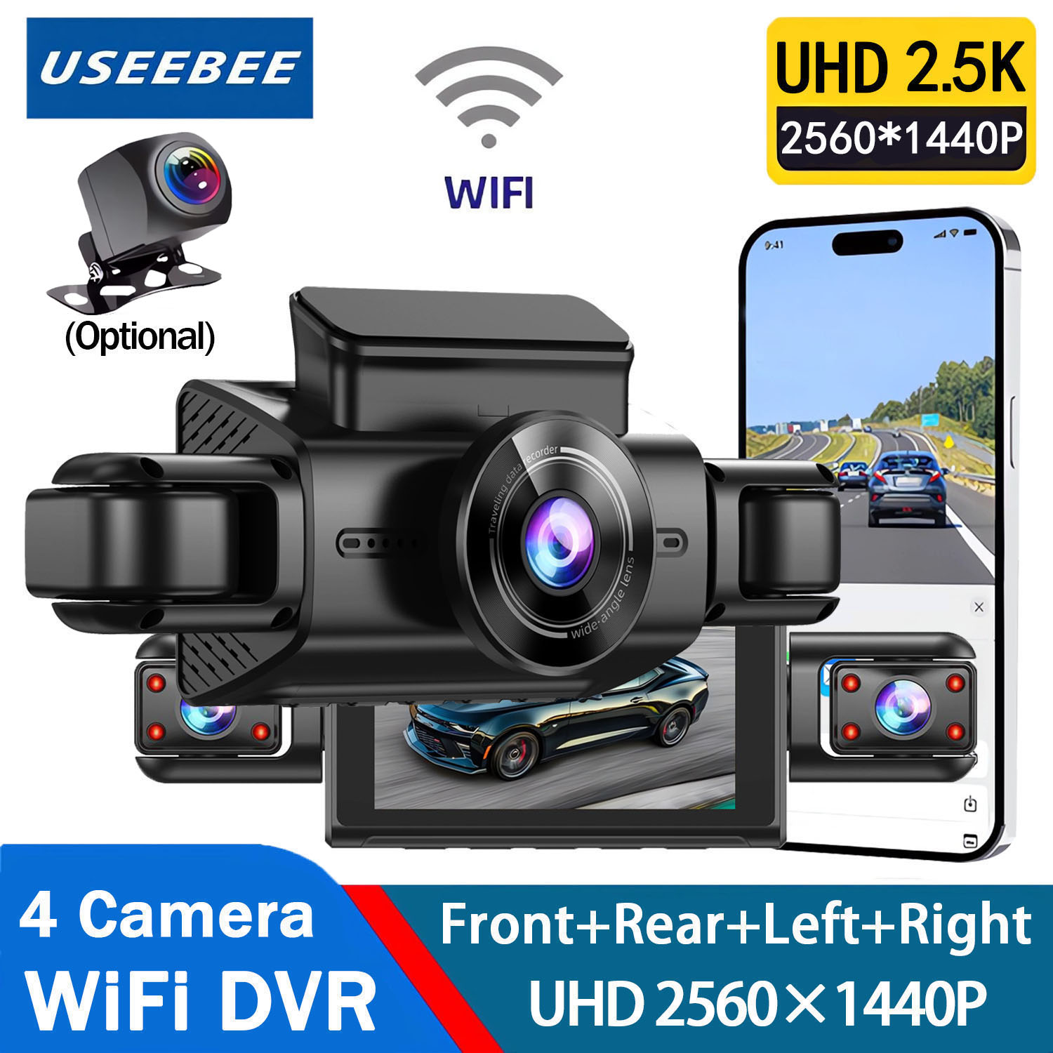 Dash Cam 360 Degree Panoramic - 360 gradi 4 telecamere Dash Cam