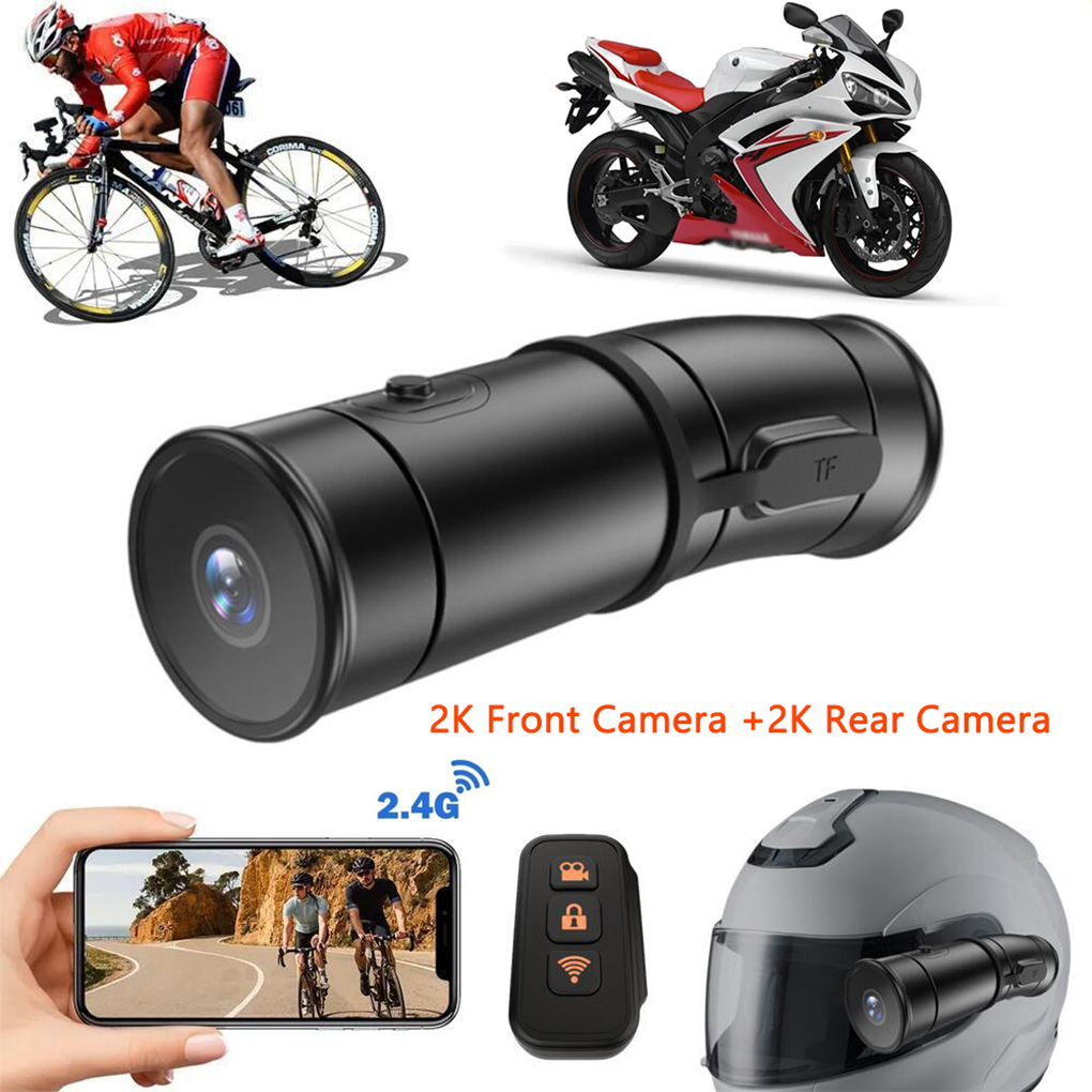 Dash Cam 2K Dual Lens - Telecamera per Casco Full HD 2K