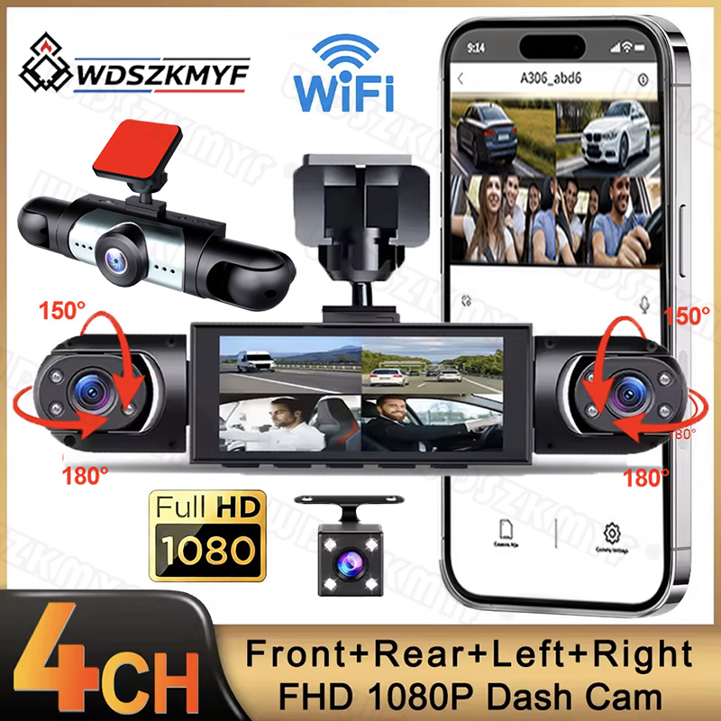 Dash Cam 360 Degree Panoramic - DVR per auto a 4 canali