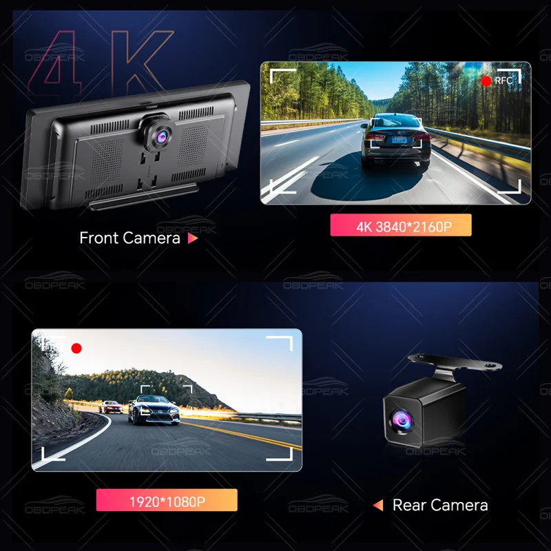 DVR per auto da 11,3 pollici 4 - Dual Dash Cam With Gps Wifi recensione e prezzo