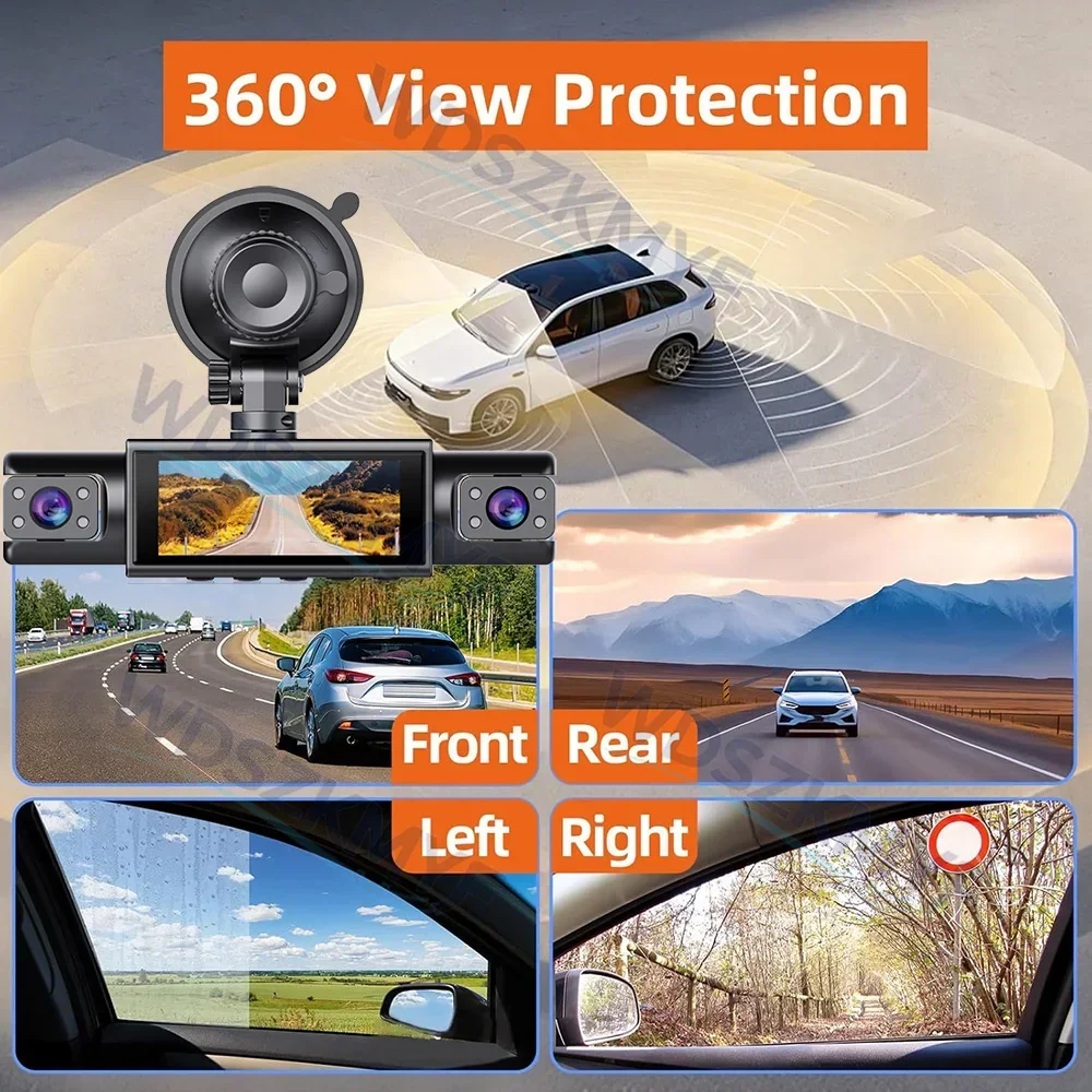 Dashcam WiFi a 4 canali con te - Dash Cam 3 Channel 1080P recensione e prezzo