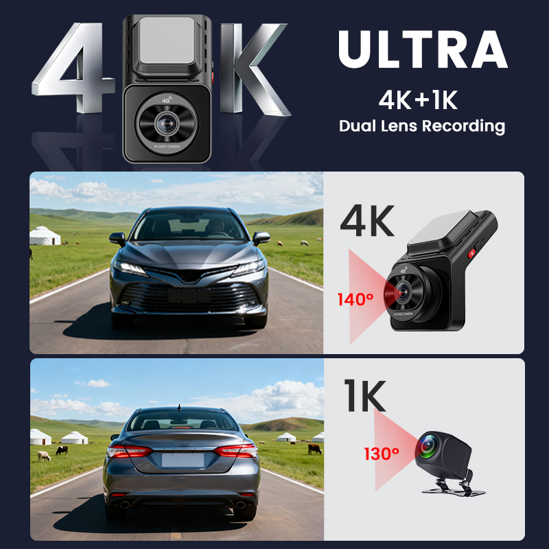 Dashcam 4K 4G da 2 pollici con - Dash Cam Rear View Mirror 12 Inch recensione e prezzo