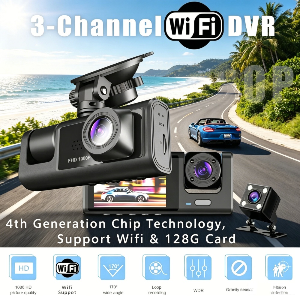 Dash Cam 1080P Full HD WiFi An - Dash Cam 3 Channel 1080P recensione e prezzo