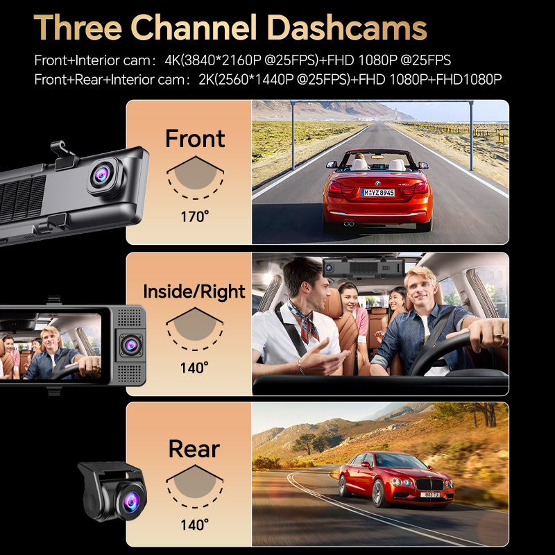 H330 Dash Cam 3 Canali Specchi - Dash Cam Rear View Mirror 12 Inch recensione e prezzo