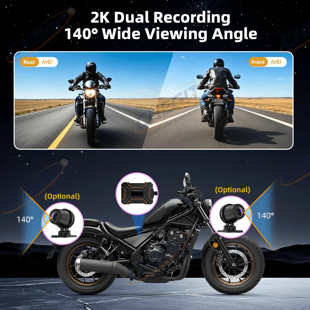 Videocamera DVR per Moto a Dop - Dash Cam 2K Dual Lens recensione e prezzo