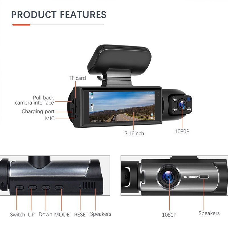 Dash Cam M8, Doppia Lente HD,  - Dash Cam Night Vision Infrared recensione e prezzo
