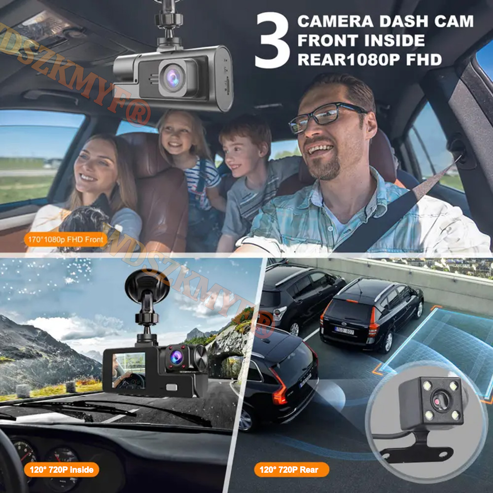Nuovo DVR per Auto a 3 Canali  - Dash Cam 3 Channel 1080P recensione e prezzo