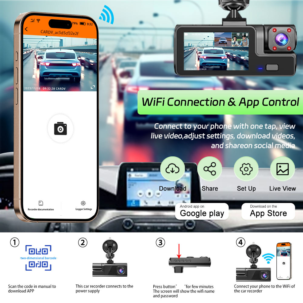 Nuovo DVR per Auto a 3 Canali  - Dash Cam 3 Channel 1080P recensione e prezzo
