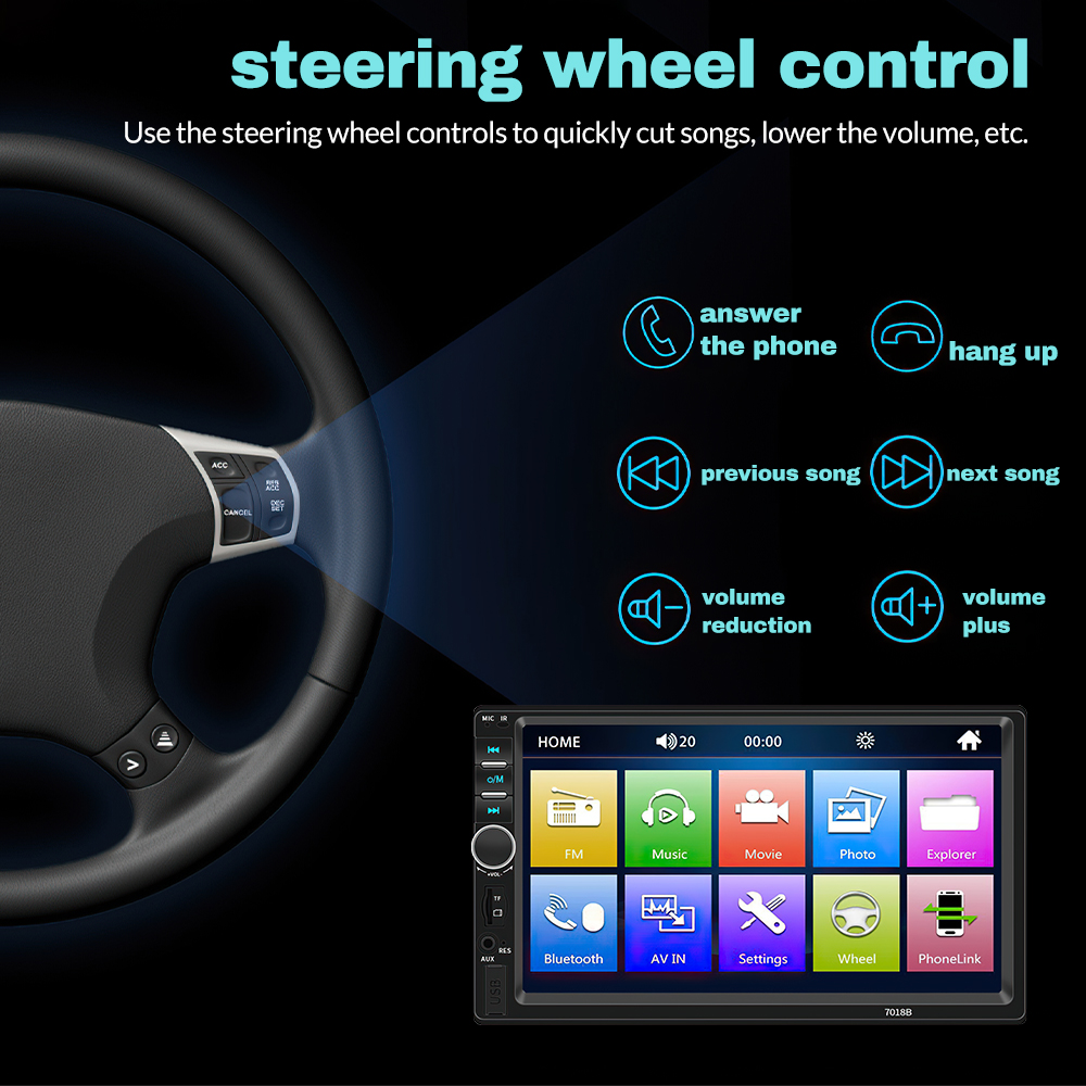 Autoradio 7 Pollici Doppio Din - Dash Cam Mirror Backup Camera recensione e prezzo