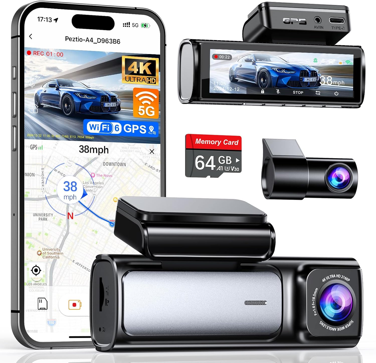 Dashcam Anteriore e Posteriore - Dash Cam Front And Rear 4K recensione e prezzo