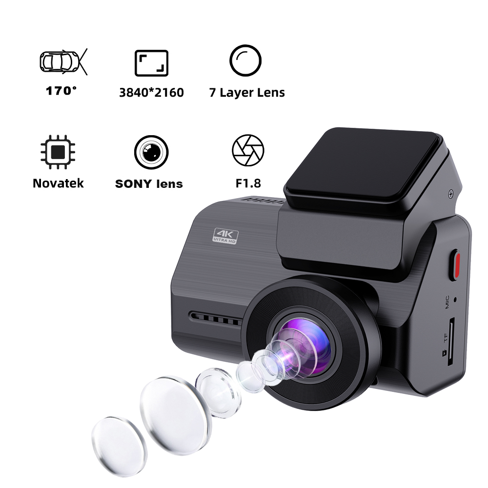 Dashcam per Auto 4K a Doppia L - Dash Cam 2K Dual Lens recensione e prezzo