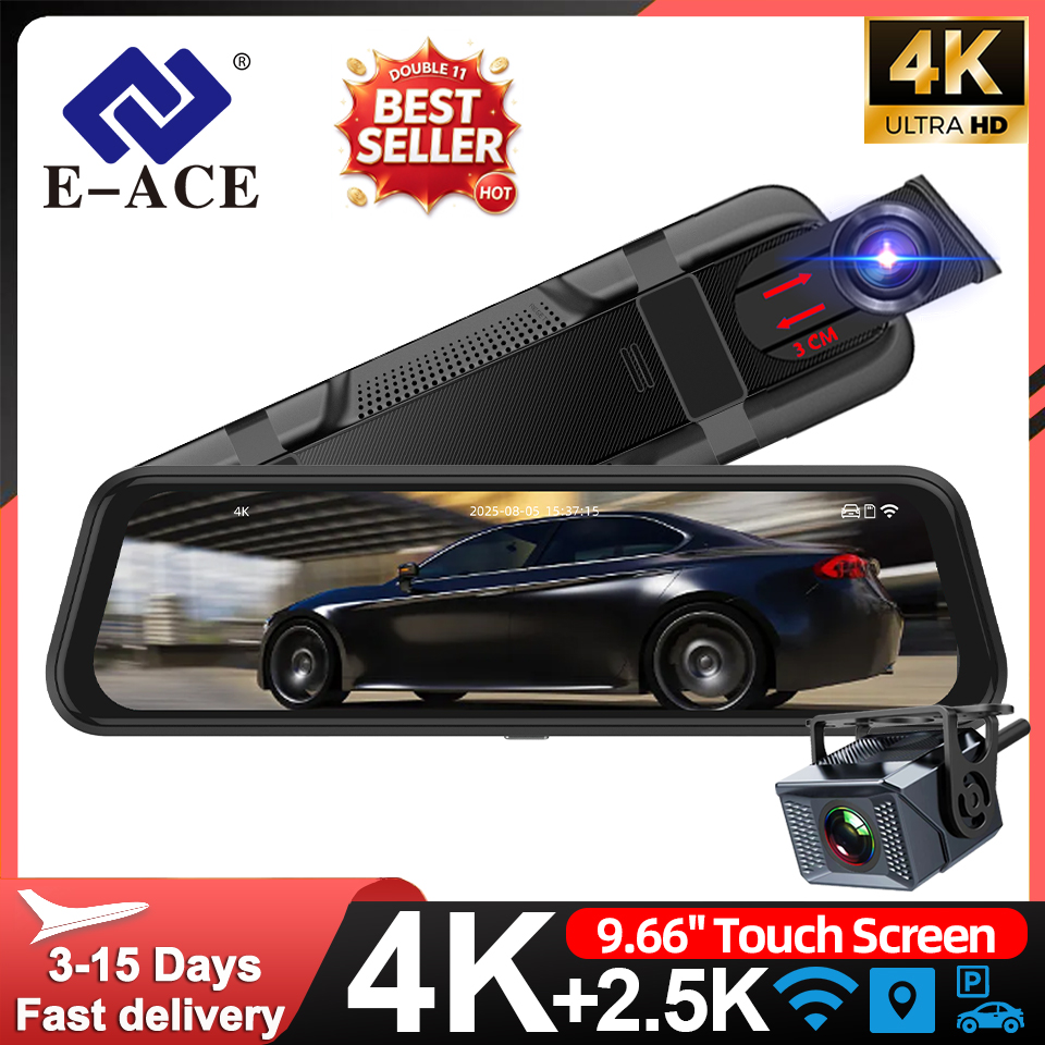 Dashcam E-ACE 4K 9.66 con Sche - Dash Cam 4K Sony Starvis recensione e prezzo