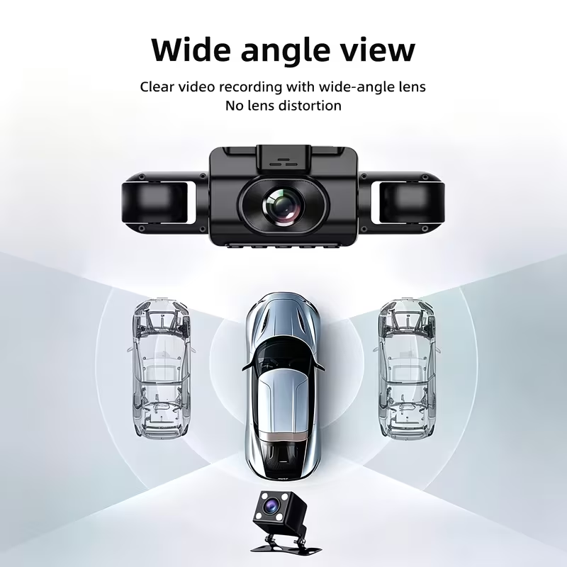 Dashcam panoramica ad alta def - Dash Cam 3 Channel 1080P recensione e prezzo