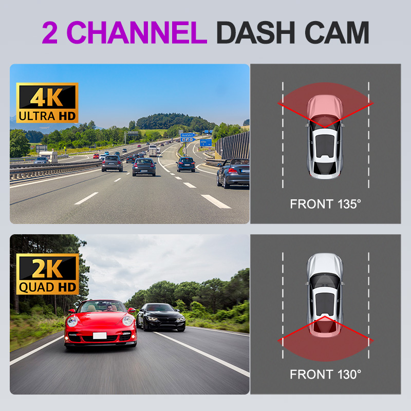 Dash Cam 4K 2K a Doppia Lente  - Dash Cam 2K Dual Lens recensione e prezzo