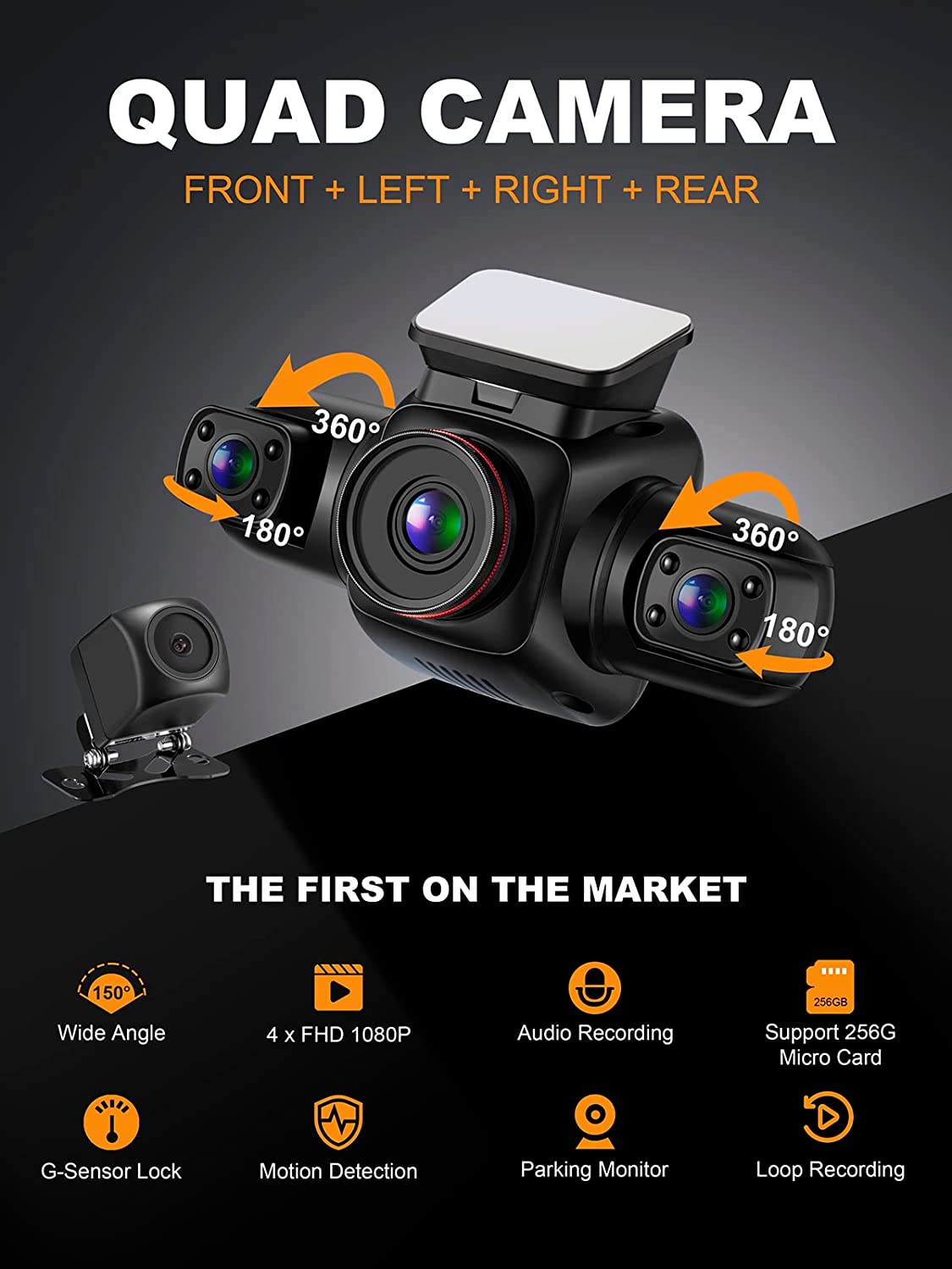 Dash Cam a 4 canali 360 ° Tele - Dash Cam Night Vision Infrared recensione e prezzo