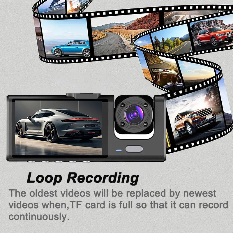 Registratore per Veicoli, Dash - Dash Cam 3 Channel 1080P recensione e prezzo