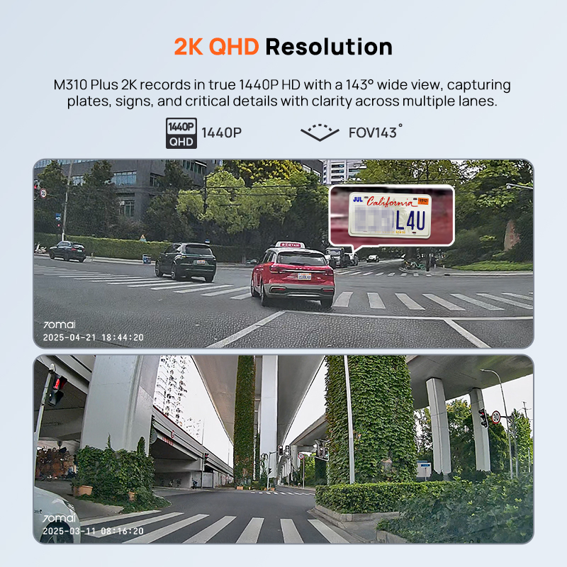 70mai M310 Plus Dash Cam 2K 14 - Dash Cam Front And Rear 4K recensione e prezzo