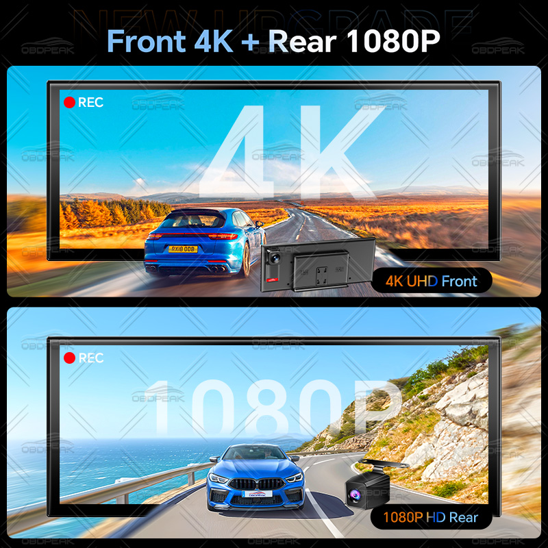 Telecamera DVR per auto 4K da  - Dual Dash Cam With Gps Wifi recensione e prezzo