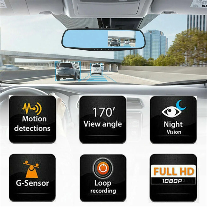 Mirror Dash Cam FHD Dual Lens  - Dash Cam With Parking Monitor recensione e prezzo