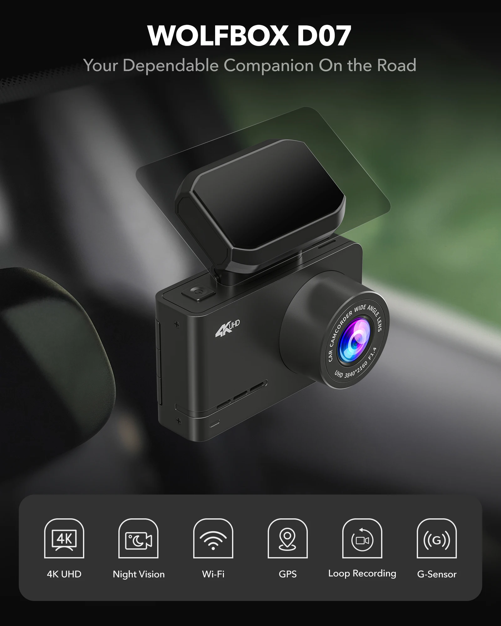 Wolfbox Dealer D07 Doppia Tele - Dash Cam Front And Rear 4K recensione e prezzo