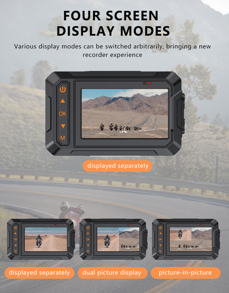 Dash Cam GPS per Moto 2K 3'' I - Dash Cam 2K Dual Lens recensione e prezzo