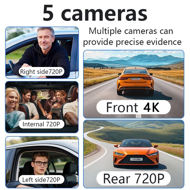 Nuova Dash Cam a 5 Lenti e 5 C - Dash Cam Night Vision Infrared recensione e prezzo