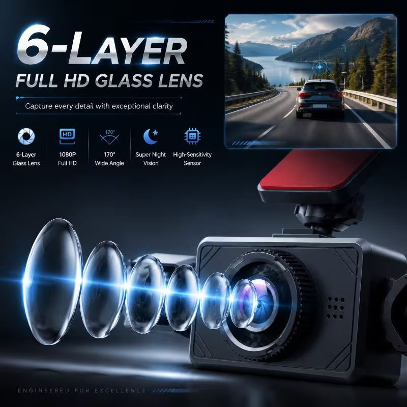 Dash Cam a 3/4 canali 1080P, T - Dash Cam 3 Channel 1080P recensione e prezzo
