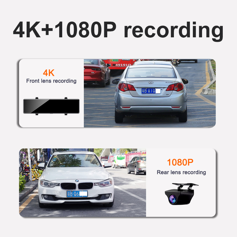 Dashcam Acceo 4K con Specchiet - Dash Cam Rear View Mirror 12 Inch recensione e prezzo