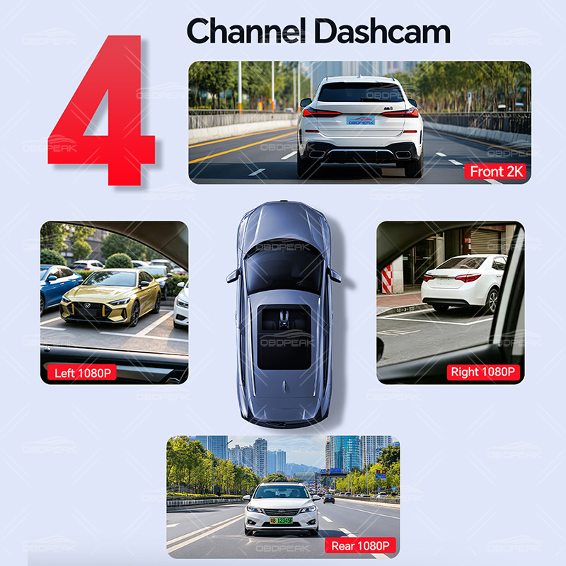 M100 Dash Cam Nascosta a 4 Can - Dash Cam 3 Channel 1080P recensione e prezzo