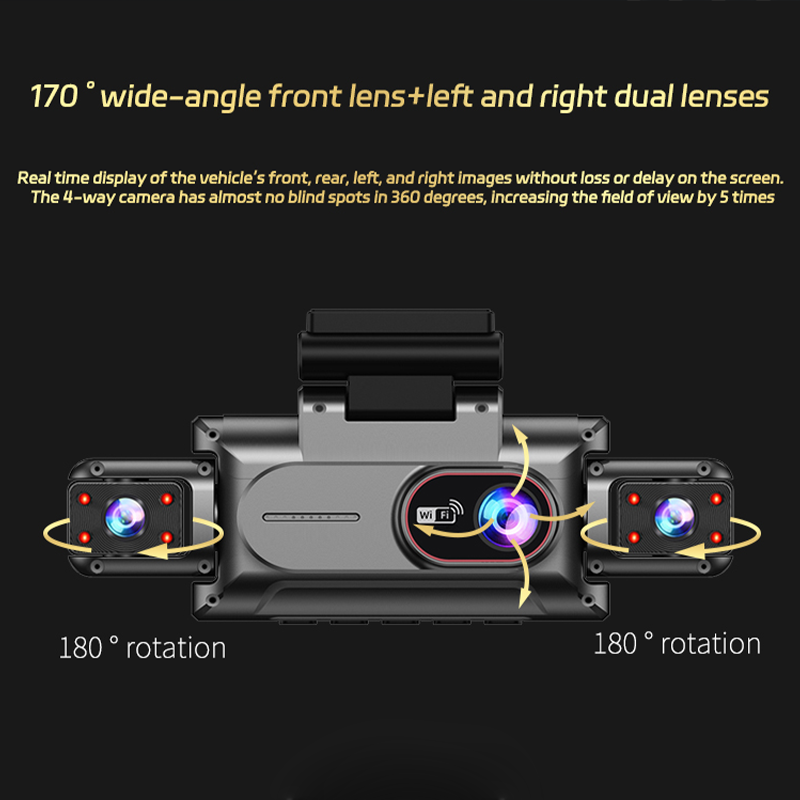Dash Cam a 4 Canali 1080P, Reg - Dash Cam Night Vision Infrared recensione e prezzo