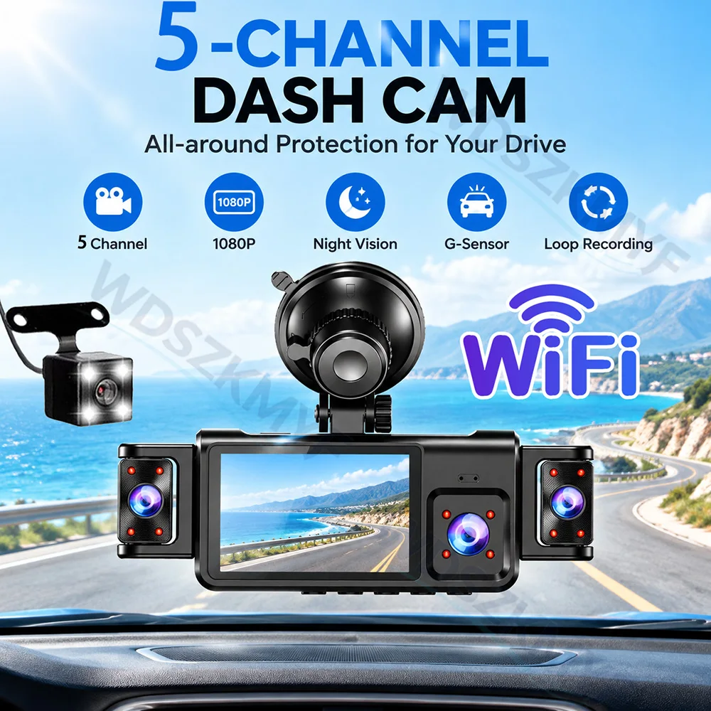 5 Telecamere DVR per auto a 36 - Dash Cam 360 Degree Panoramic recensione e prezzo