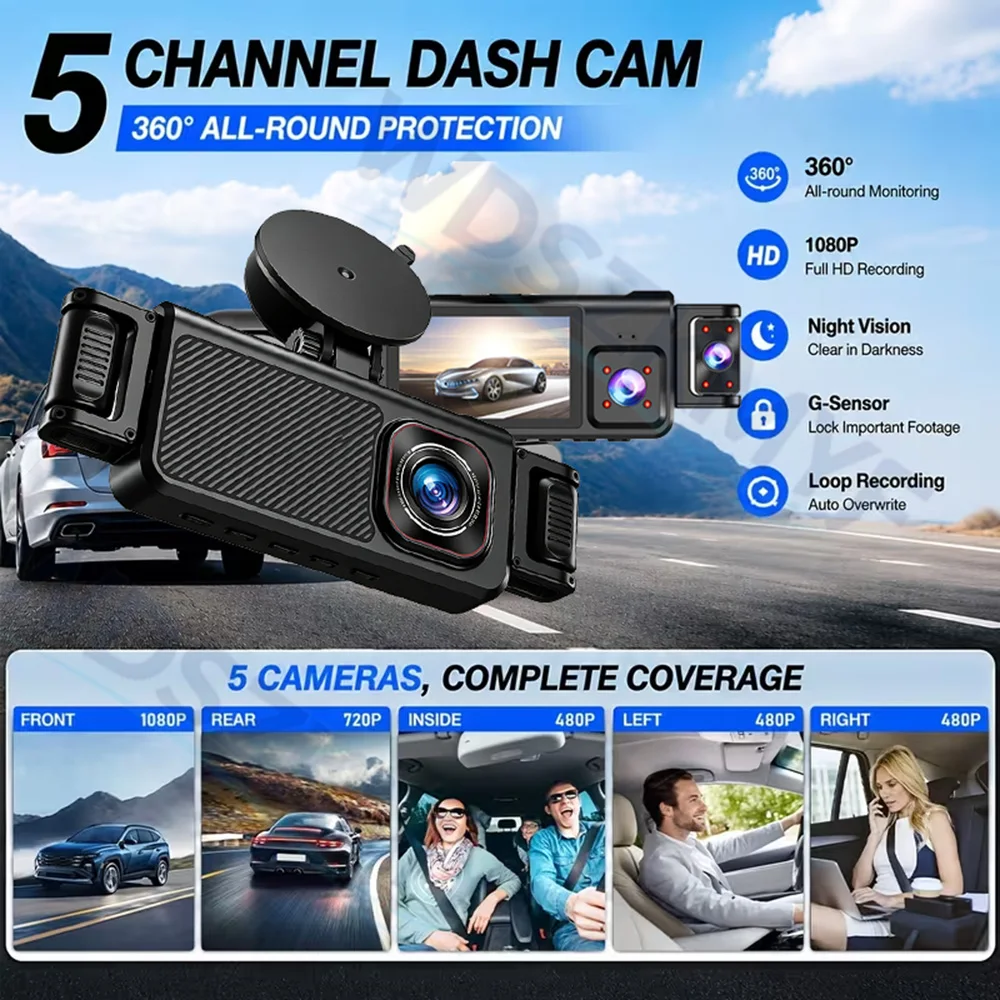 5 Telecamere DVR per auto a 36 - Dash Cam 360 Degree Panoramic recensione e prezzo