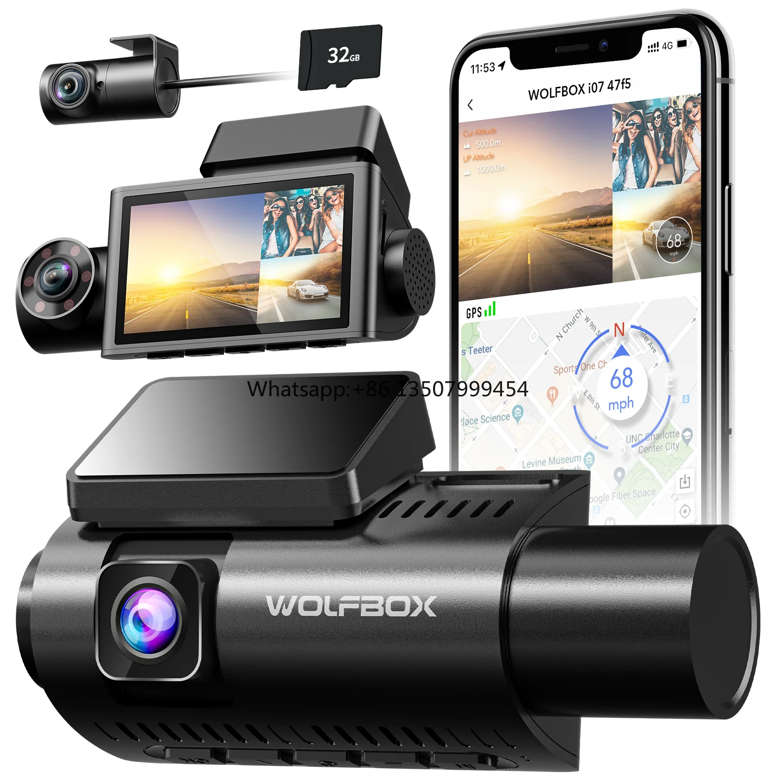 Wolfbox I07 Telecamera Anterio - Dash Cam 3 Channel 1080P recensione e prezzo