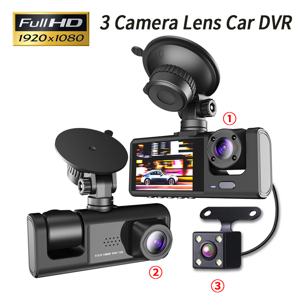Videoregistratore per Auto a 3 - Dash Cam 3 Channel 1080P recensione e prezzo