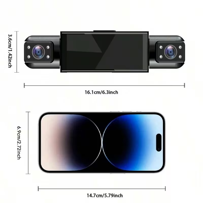 Dash Cam a 3/4 canali, registr - Dash Cam 3 Channel 1080P recensione e prezzo