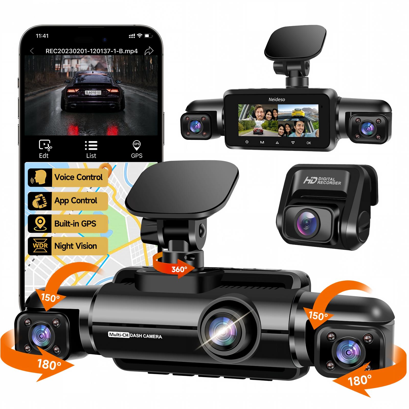 HUPEJOS V60-4CH Dash Cam 4K+10 - Dash Cam 3 Channel 1080P recensione e prezzo