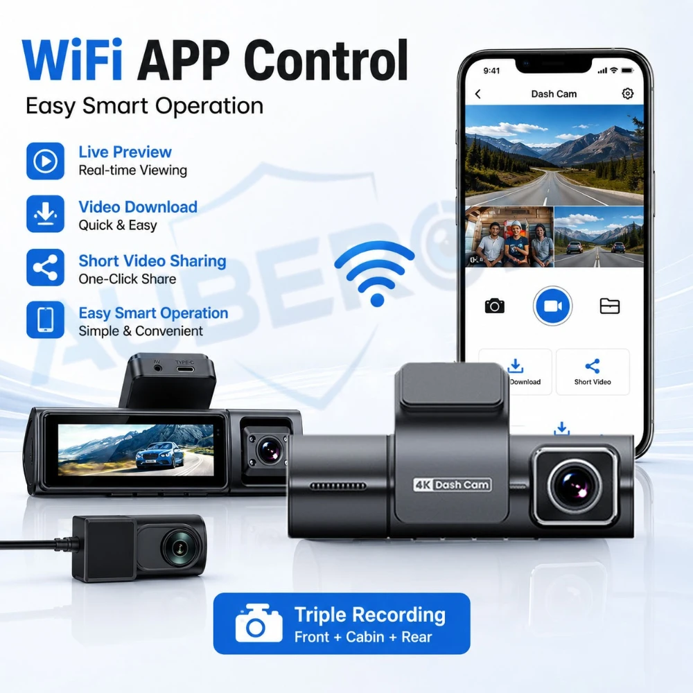 Dash Cam a 3 Canali 4K Anterio - Dash Cam 3 Channel 1080P recensione e prezzo