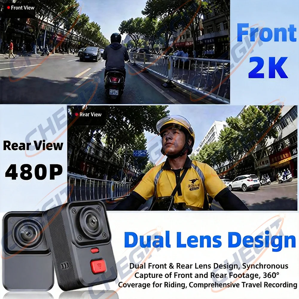 Registratore di Guida per Moto - Dash Cam 2K Dual Lens recensione e prezzo